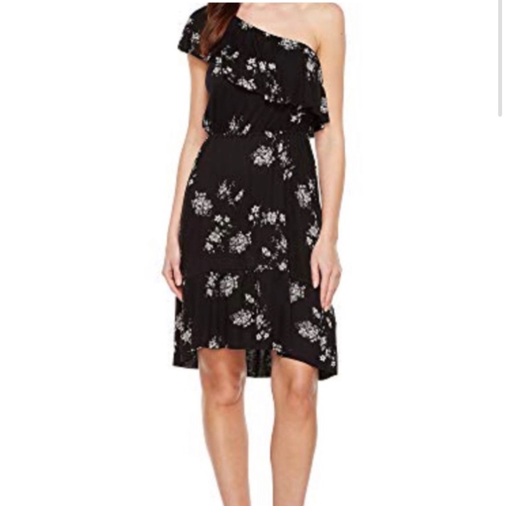 Lucky Brand Botanical One Shoulder Dress, Size Small